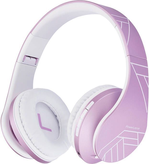 PowerLocus draadloos Headphones voor kids P2 (roze-wit)