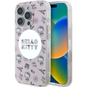 Hello Kitty HKHMP16LHAOPP iPhone 16 Pro 6.3 inch roze/roze hardcase IML All Over Paris Magsafe