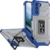 Hurtel Crystal Ring Case Hybrydowe Etui + magnetisch houder Samsung Galaxy S22+ blauw