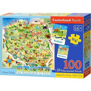 Castorland puzzel educatief kaart Poolse