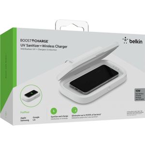 Belkin BOOST Charge UV Sanitizer + draadloos Charger w. WIZ011vfWH