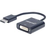 Manhattan 152228 video kabel adapter 0,23 m DisplayPort DVI-D Zwart