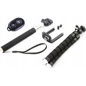 Xrec Selfie stick 4 in 1 / statief Elastyczny / Pilot / Monopod / houder Na telefoon / smartphone