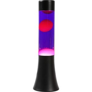 Lava Lamp Zwarte Basis Paars/Roze Liquid 30Cm