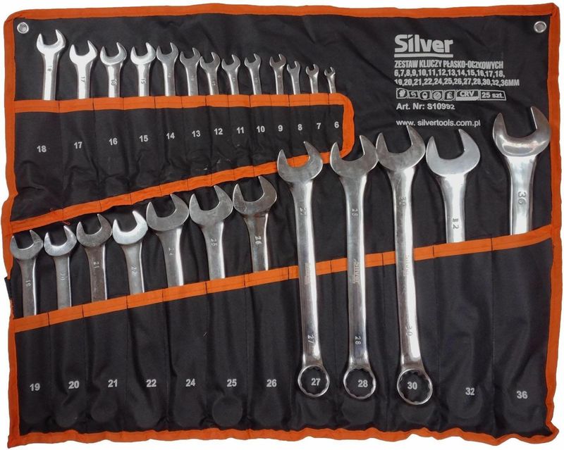 Silver sleutel PŁASKO-OCZKOWY 6-36mm 25 stuks /
