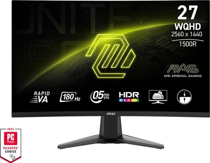 MSI MAG 27CQ6FDE computer monitor 68,6 cm (27 inch) 2560 x 1440 Pixels Wide Quad HD LED Zwart