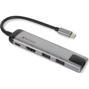 Verbatim USB-C-multipoort-hub USB 3.0 | HDMI | Gigabit-ethernet