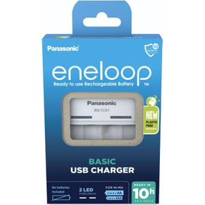 Panasonic USB-oplader Basic BQ-CC61USB zonder batterijen