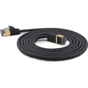 Wantec Patchkabel SSTP CAT7 Ste. CAT6a d=4mm 1,00m zwart