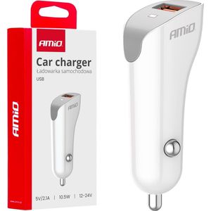 AMiO oplader oplader auto usb-a 2.1a -03873