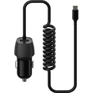 Platinet auto CHARGER SPIRAL 3,4A USB A + MICRO USB CABLE (45485