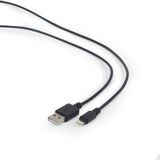 Gembird USB oplaadkabel zwart 1 meter
