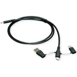 ROLINE Kabel USB 2.0, C-C, met blokadami ścieżek danych A+C, 1 m