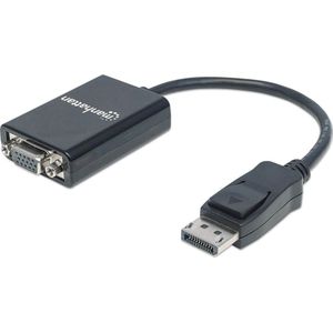 Manhattan 151962 video kabel adapter 0,15 m DisplayPort VGA (D-Sub) Zwart