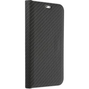 ForCell ETUI holster LUNA Book Carbon voor iPhone 13 PRO MAX zwart CASE
