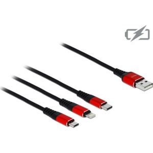 Delock USB 3in1 oplaadkabel voor Lightning/Micro-USB/USB C 1m