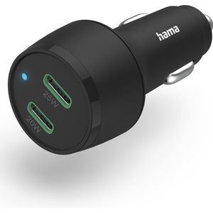 Hama 00201632 oplader voor mobiele apparatuur Headset, Powerbank, Smartphone, Tablet Zwart Sigarettenaansteker Snel opladen Auto