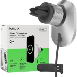 Belkin Magn. draadloze auto-op- lader Qi2 (15W), zonder voeding