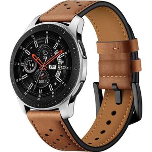 Tech-Protect leer band voor Samsung Galaxy Watch 46mm bruin