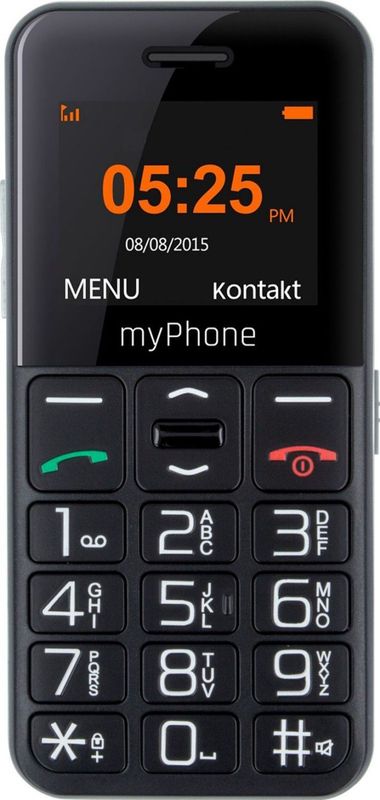 myPhone mobiel phone Hello Easy zwart-zilver