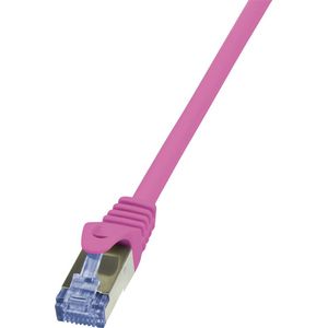 LogiLink -Patch Cable Cat.6A 10G S/FTP PIMF PrimeLine roze 0,25m