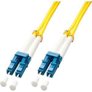 Lindy 47453 Glasvezel kabel 5 m LC OS2 Blauw, Wit, Geel