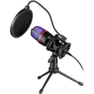 Defender FORTE GMC 300 Wired microfoon met STREAM RGB USB Streaming Tripod