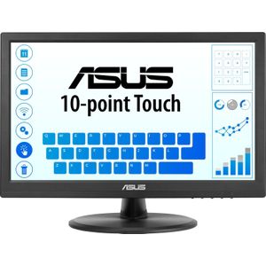 ASUS Touch VT169HE computer monitor 39,6 cm (15.6 inch) 1920 x 1080 Pixels Full HD LED Touchscreen Tafelblad Zwart