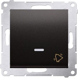 Kontakt-Simon Simon 54 Premium Call button met LED backlight (Module) 16AX, 250V~, bolt terminals antraciet DD1AL.01/48