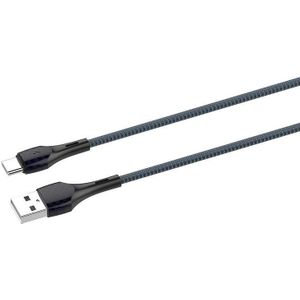 LDNIO LS522 USB - USB-C 2m Cable (grijs-blauw)