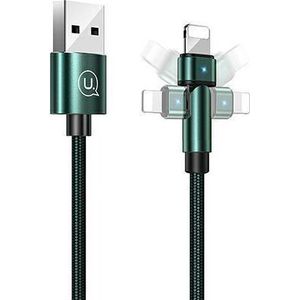 USAMS Kabel USB USB-A - Lightning 1 m groen (6958444929255)