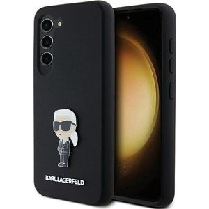 Karl Lagerfeld Etui KLHCS24MSMHKNPK Samsung Galaxy S24+ Plus Silicone Ikonik Metal Pin zwart/zwart
