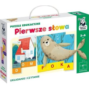 Edgard Kapitan leren. puzzel educatief eerste słowa