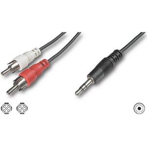 Techly Kabel Jack 3.5mm - RCA (Cinch) x2 0.5m zwart (504402)