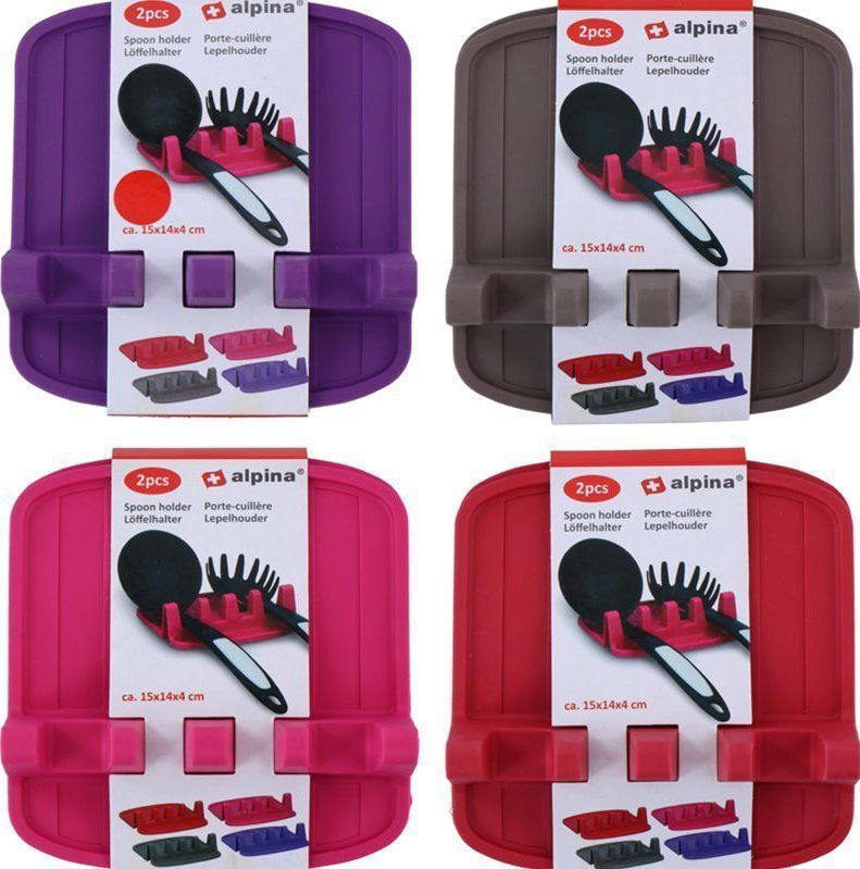 ALPINA - houder na łyżki / przybory keuken 2 stuks (rood)
