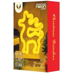 TelForceOne Neon Wood Stand LED RENIFER wit ciepły FLNW02 Forever licht