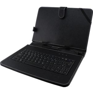 Esperanza ESPERAZNA EK125 MADERA - Keyboard + Case voor 10,1'' Tablet | Ecologic Leather