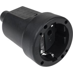 Kemot stekkerdoos Gniazdo type niemieckiego 16A/250V (rubber zwart) 2210