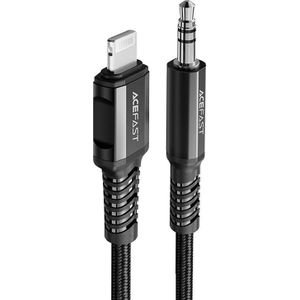 Acefast Kabel USB Lightning - mini Jack 3.5 mm 1.2 m zwart (6974316280583)