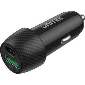 UNITEK P1400A Autolader 38W USB-A USB-C QC 3.0