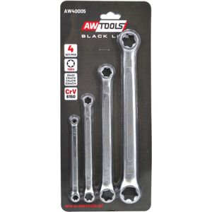 AWTools ringsleutelset TORX E6-E24 - 4 delig