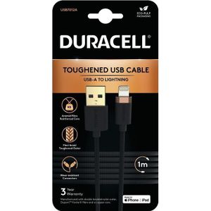 Duracell USB7012A Lightning-kabel Zwart