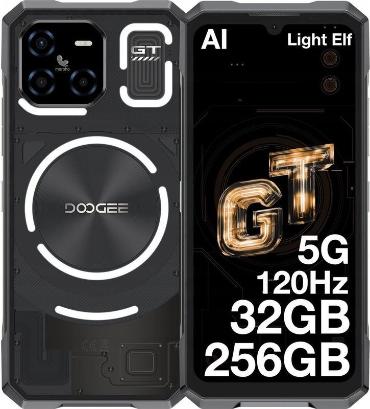 DOOGEE Blade GT phone, 256/12 GB, zwart