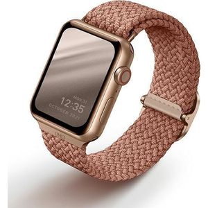 Uniq band Aspen Apple Watch 4/5/6/7/SE 44/45mm Braided roze/grapefruit roze