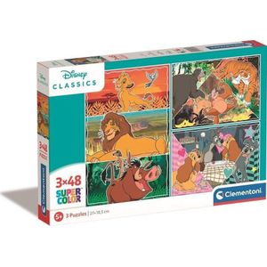 Clementoni Disney Puzzel 3x48st. (Disney, 3 puzzels van 48 stukjes)