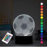 I Total 3D Led Lamp Voetbal Met Touch Basis En Afstandsbediening 7 Kleuren 13.5X17Cm
