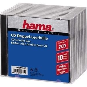 Hama Cd Box Dubbel - 10 stuks / Geseald