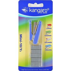 Kangaro nietmachine nietmachine Mini-10/Y2+nietjes, zszywa voor 10 kartek, blister, błekitny