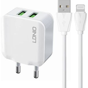 LDNIO muur charger A2201 2USB + Lightning cable