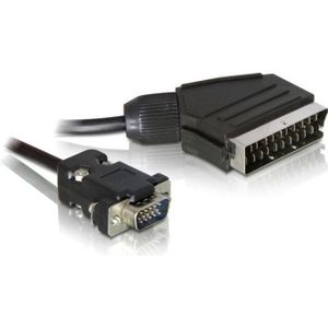 Delock Video Kabel Scart 21pin -> VGA D-Sub15 St/St 2